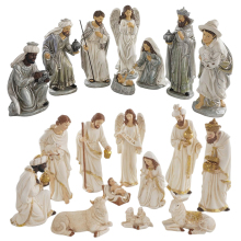 11 Pcs Nativity Sets for Christmas Indoor Manger Scene Decorations