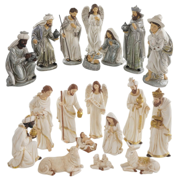11 Pcs Nativity Sets for Christmas Indoor Manger Scene Decorations