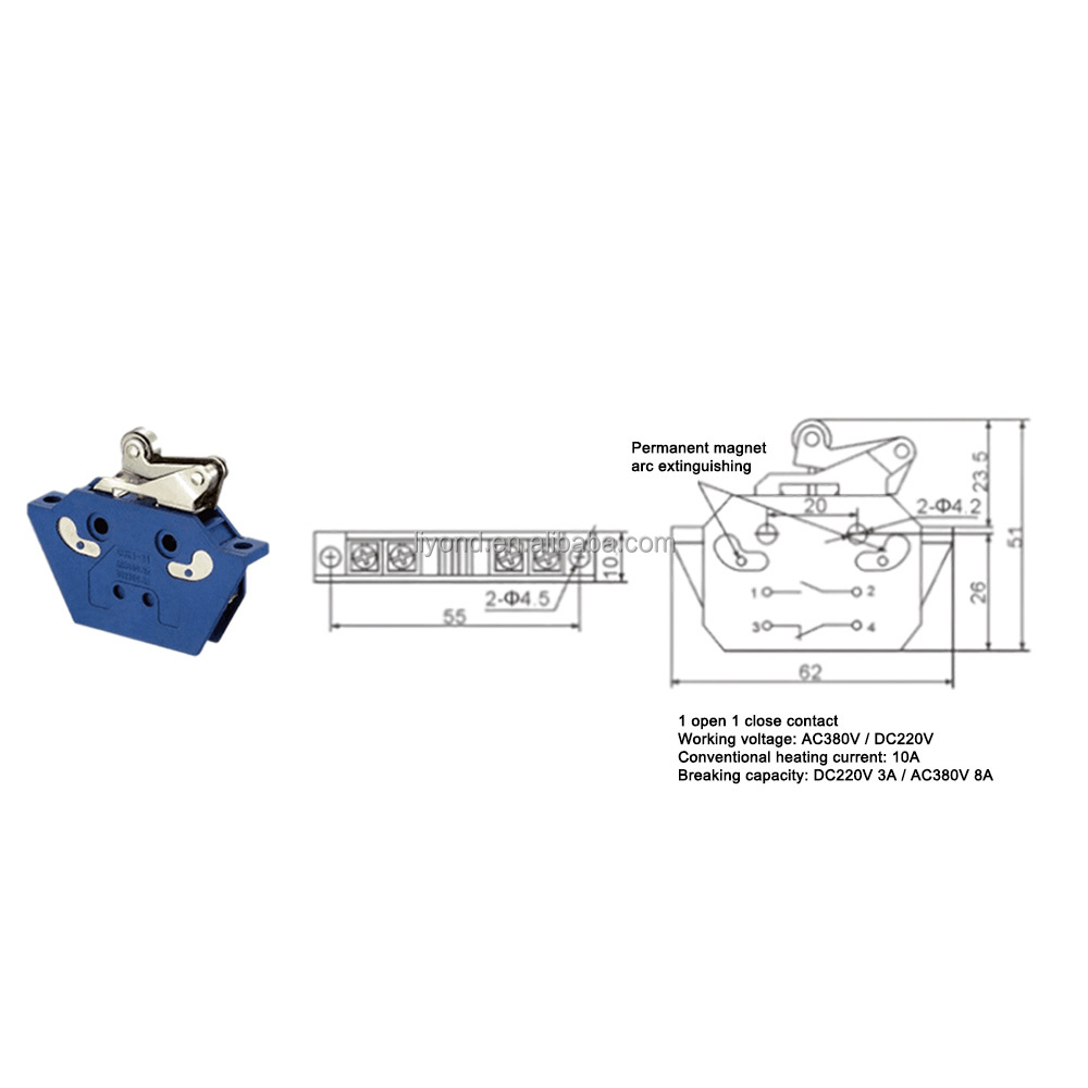 CSK-11 AC380V DC220V 10A  Auxiliary switches limit switch single magnetic blowing switch