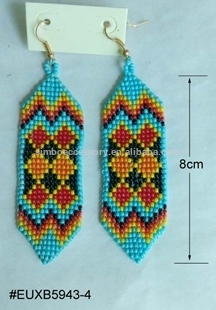 2015 fashion beaded earring /seed beads earring /india beads earring /beads weaving earring /seed beads jewelry/latest jewelry