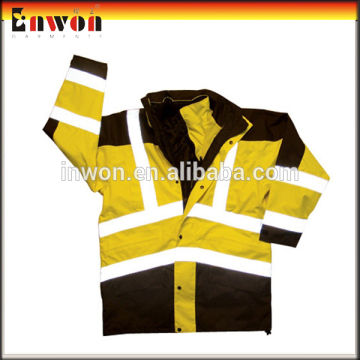high visibility reflecting work jackets with reflective tape