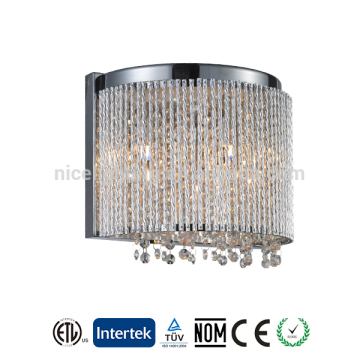 Decoration aluminum tube crystal string wall lighting