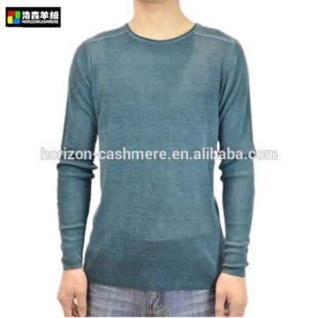 Mercerised Wool Basic Men Sweater,Merino Wool Sweater
