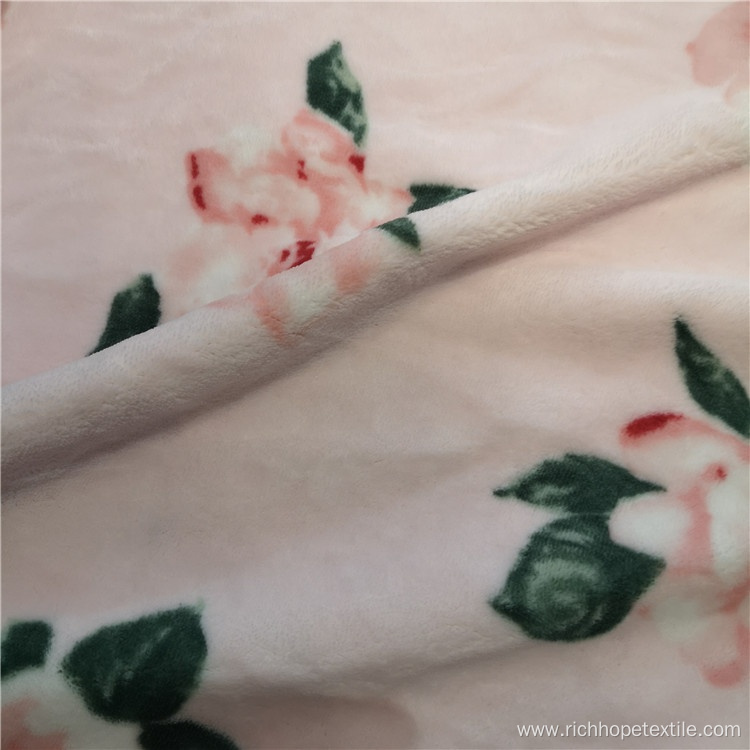 Warm Thick Two Side Flannel Printed Fabric