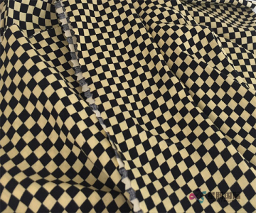 Checkered Pattern Design 100% Viscose Rayon Fabric