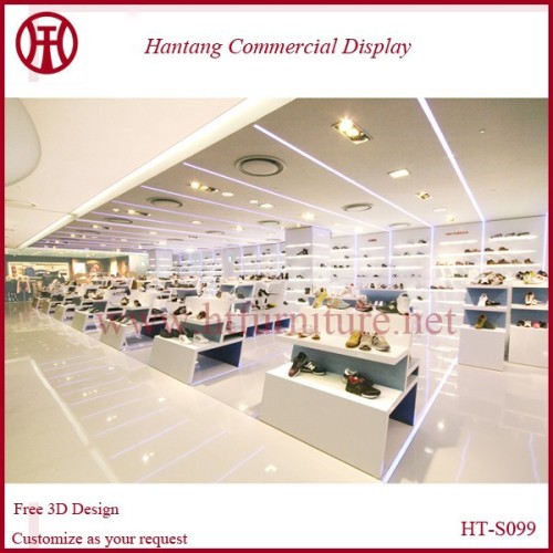 HT HIGH STAND MDF SHOES SHOP DISPLAY STAND DESIGN