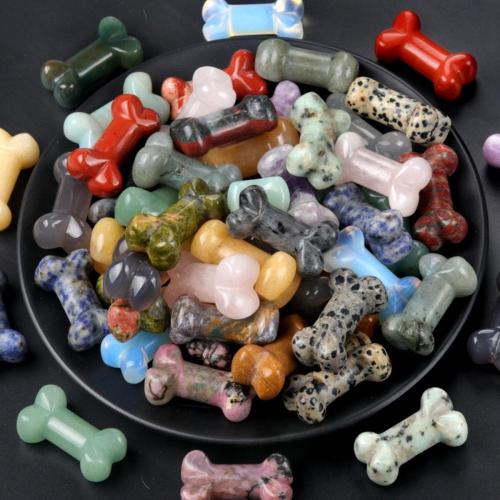 Gemstone 20X35MM Carving Bone Charm Home Decoration Natural Stone Quartz Crystal Bone for Decoration