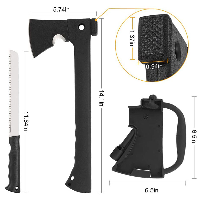 Survival Hatchet Multi Tool Hammer Axe With Knife