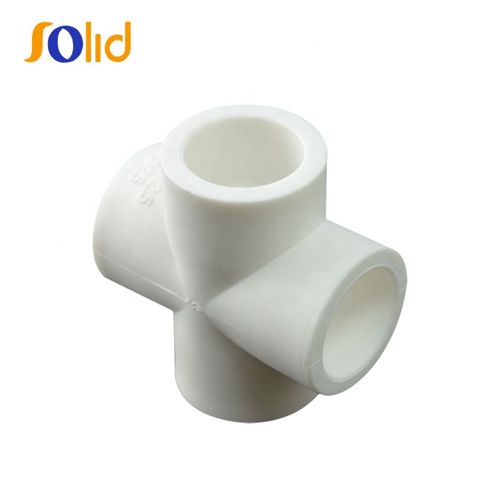 Polypropylene ppr pipe fitting straight Cross for Industrial pipeline with long life