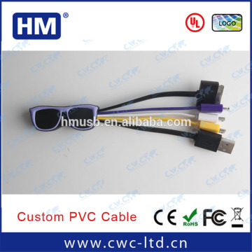 (external cable) Customized phone charging cable PVC material