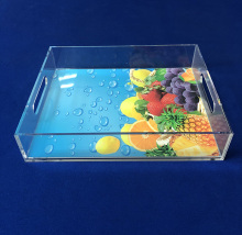 Customized Acrylic Fruit Tray for Supermarket Serving