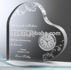 wedding gfits clock crystal wedding gifts crystal heart