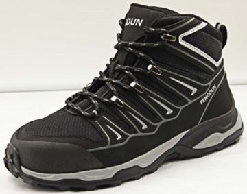 Black nubuck leather MD outsole fashion safety shoes