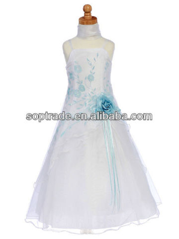 Hot sale spaghetti strap puffy ball gowns for children