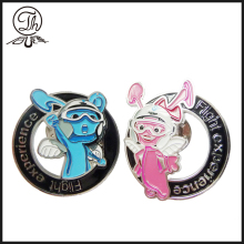 Cartoon soft enamel pin badge