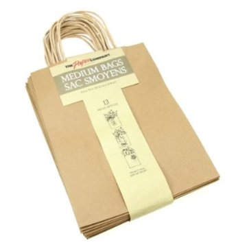 Brown kraft paper bag with handle