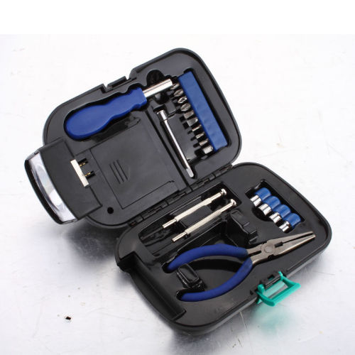 19pcs Mini plier flashlight tool set for promotion