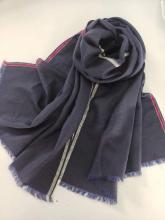 Worsted Fashion Check Wool Scarf for Men