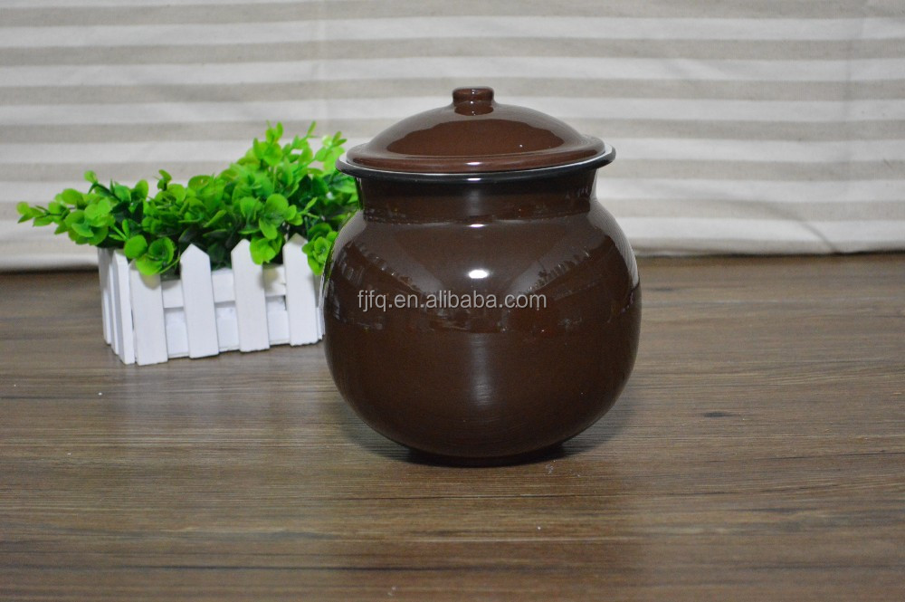 Pantone Color Enamel Tea Pot Flower Pot Storage Pot