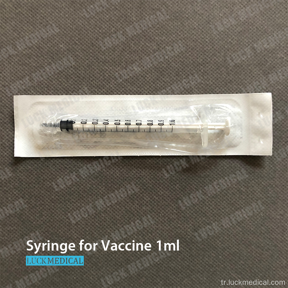 Aşılar için tek kullanımlık şırıngalar 1ml