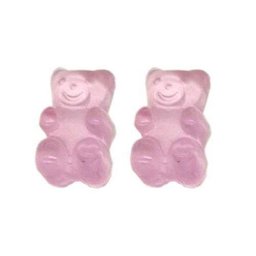 Charm de oso de goma de resina transparente de 13 mm para llavero Charm Hair Bow Center Slime Charms