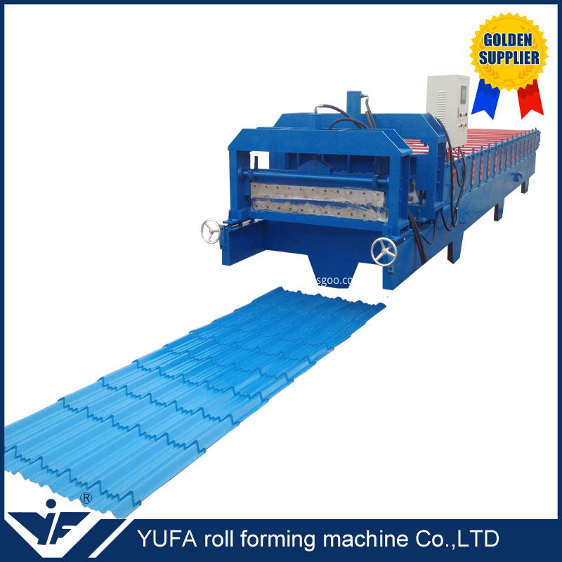 Step tile roof making machine 