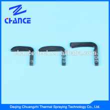 Thermal spraying coating for textile machinery parts thread guide