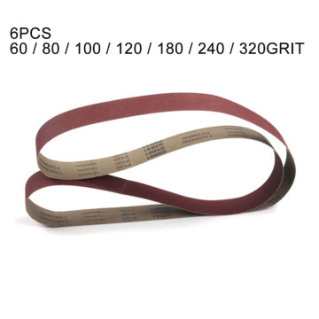 7Pcs 50*2100mm Sanding Belts Grit 60/80/100/120/180/ 240/320 Abrasive Sanding Screen Band for Wood Soft Metal Grinding Polishing