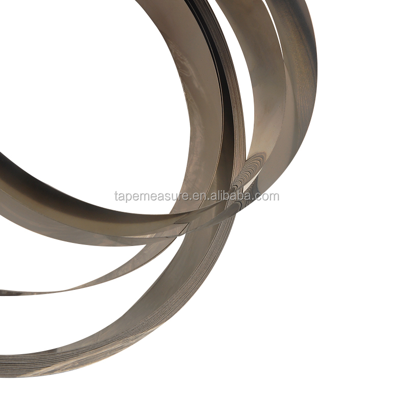 9/10/16/19/25mm galvanized steel measuring tape blade rolled spring for slap band for glasses and bags with Customized Design