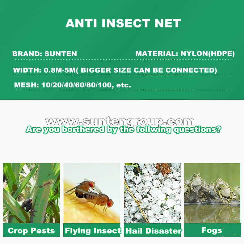 HDPE/PE/Nylon/Plastic Vegetable Protection/Anti Mosquito/Malaria/Fly/Hail/Insect/Aphid/Bee Control/Proof Screen for Agriculture/Greenhouse/Farm