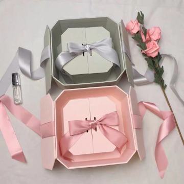 Octagonal Shaped Gift Set Packaging Custom Box Ribbon