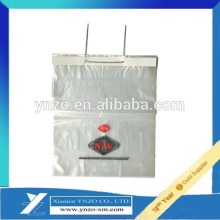 Side Sealed Transparent Wicket Bag with Metal on the Blocked Header