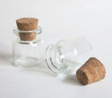 4ML mini lovely pharmaceutical glass vials for pill container with cork stopper