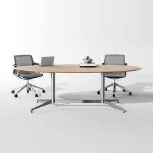 Modern Conference Table with Metal Legs for Office Rooms