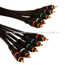 5 RCA to 5 RCA Component Video Cables, Gold-plated Contactors
