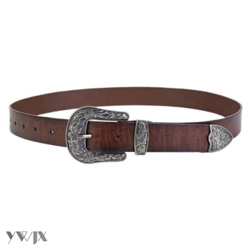 Niche Printed Brown Belt Unisex Pin-Buckle