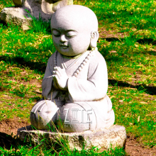 Hot Sale Cute Small Granite Thai Stone Baby Buddha Monk Statue