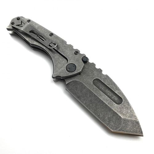 Stonewash Pocket Knife Spring Assised Knife with Clip