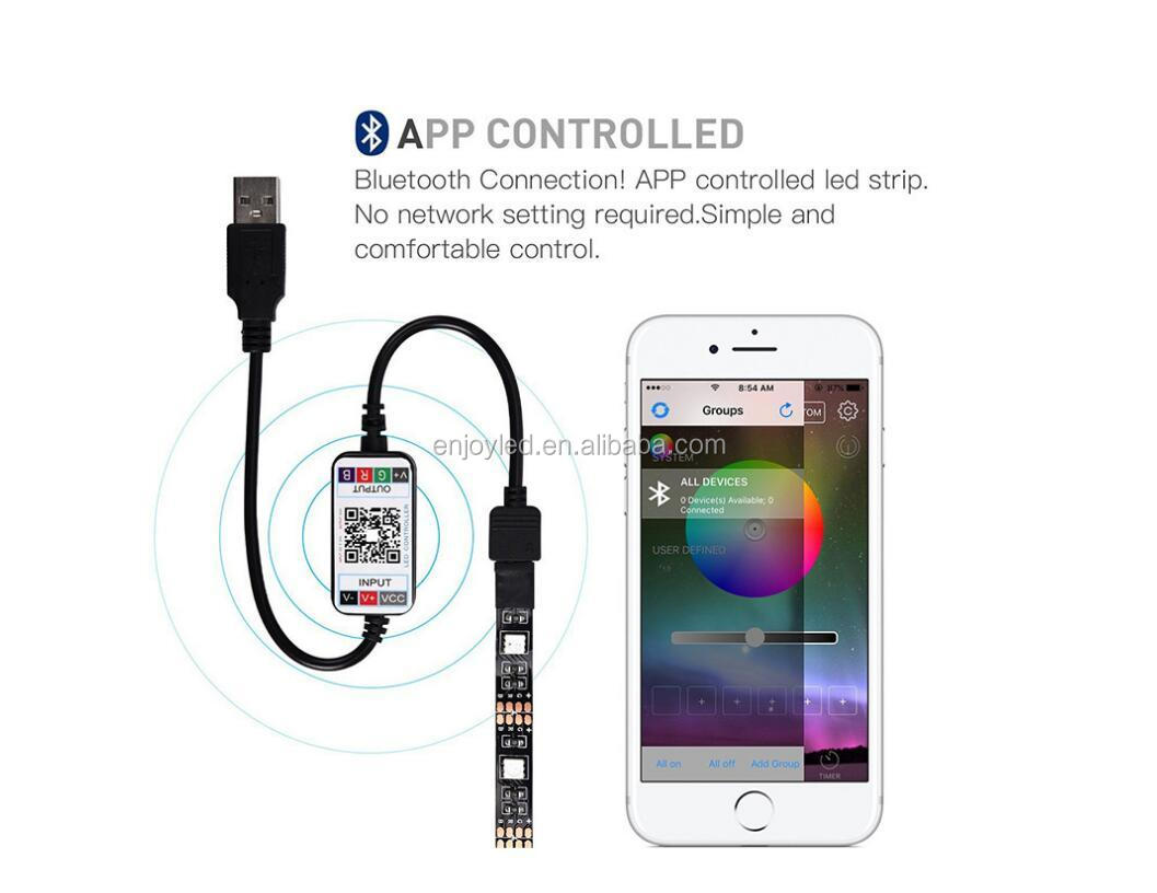 5V USB wireless 4.0 RGB LED Light remote Controller 5V 24V Mini Wireless wifi Dimmer For RGB 3528 5050 led strip TV Backlight