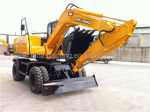 8吨轮式挖掘机 JGM9075L 中国新型液压挖掘机轮式挖掘机出售土方机械