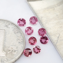 Natural Pink Tourmaline Round Diamond Cut Tourmaline Gems
