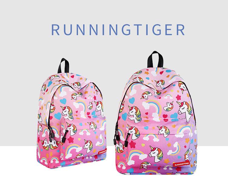 Primary and secondary school unicorn girls backpack 2019