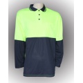 Polyester veiligheidspolo -shirt met lange mouwen