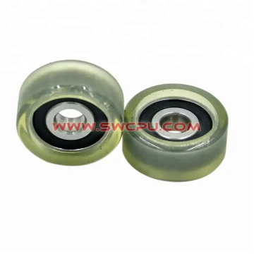 Customized PU Coated Bearing Rubber Wheels & Unpowered Polyurethane Rollers