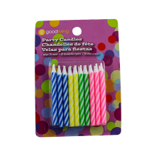 colored neon birthday candle