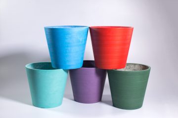 Round Shape Embossed Decorative Planter