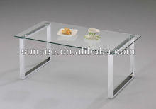 acrylic coffee table, elegant Acrylic furniture with stainless steel stand, AT-004