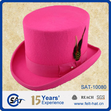 top hat pink, flat top hat