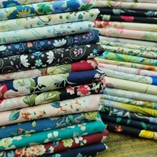 Cotton Poplin Fabric with Floral Cartoon Print for Baby Girls' Apparel and Home Textiles