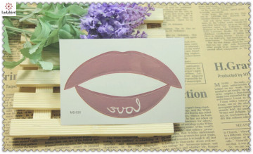 love letters body tattoo temporary lip Water transfer tattoo sticker